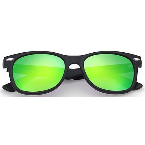 Durven Nadenkend kubus Wayfarer zonnebril spiegelglazen - Groen Gepolariseerd