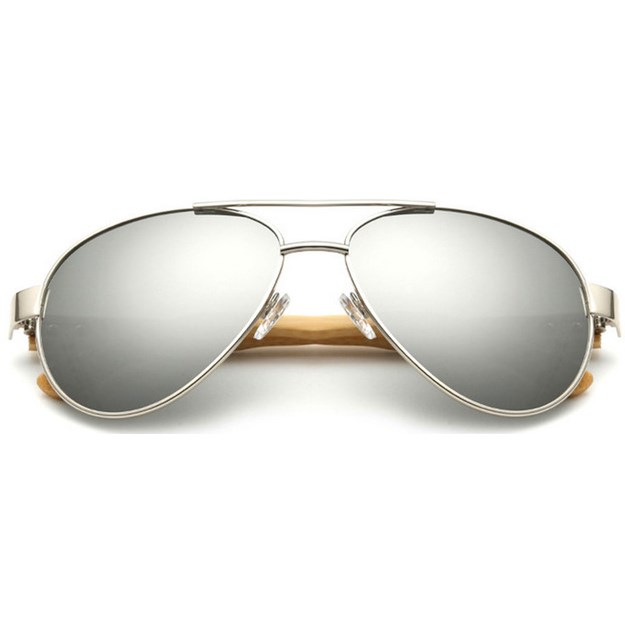 Misverstand marmeren Tektonisch Pilotenbril "Woody" - Zilver - Alle zonnebrillen - Pilotenbrillen