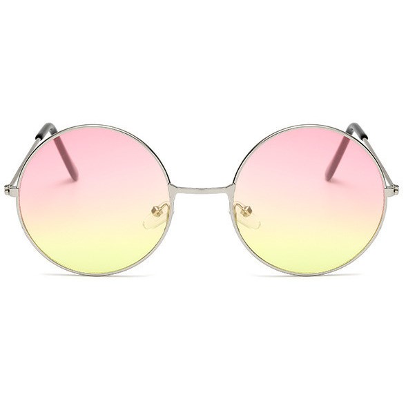 Hippie zonnebril - Roze/Geel