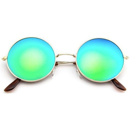 Ronde zonnebril spiegelglazen - Blauw/Groen