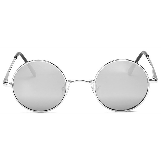 John Lennon ronde zonnebril - Zilver Gepolariseerd