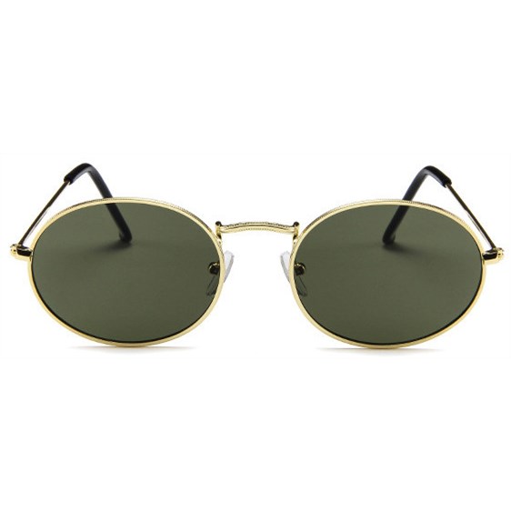 Oval flat lenses zonnebril - Groen