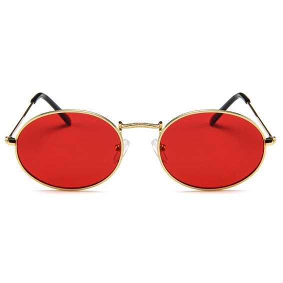 Oval flat lenses zonnebril - Rood