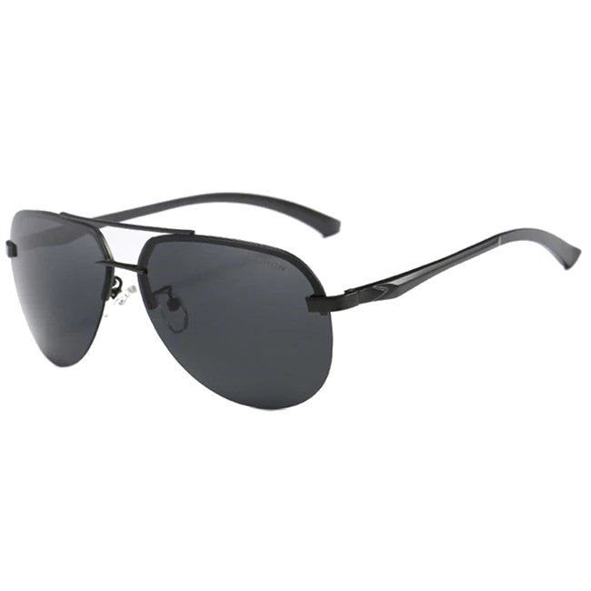 Randloze aviator zonnebril - Zwart Gepolariseerd