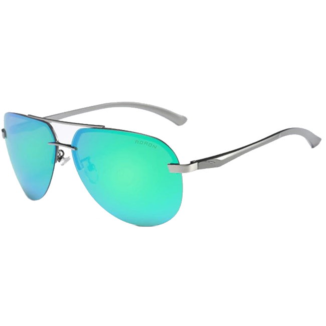 Randloze aviator zonnebril - Groen Gepolariseerd