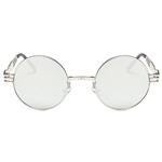 Ronde retro steampunk zonnebril - Zilver