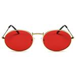 Oval flat lenses zonnebril - Rood