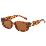 Trendy Dames Rechthoek zonnebril - Leopard