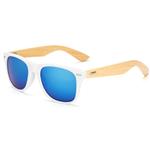 Witte Wayfarer zonnebril "Woody" - Blauw