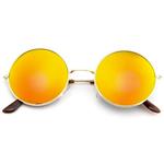 Ronde zonnebril spiegelglazen - Oranje