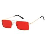 Rechthoekige retro zonnebril - Rood
