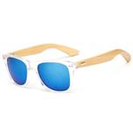 Transparante Wayfarer zonnebril "Woody" - Blauw