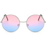 Hippie zonnebril - Roze/Blauw