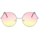 Hippie zonnebril - Roze/Geel