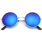 Ronde zonnebril spiegelglazen - Blauw